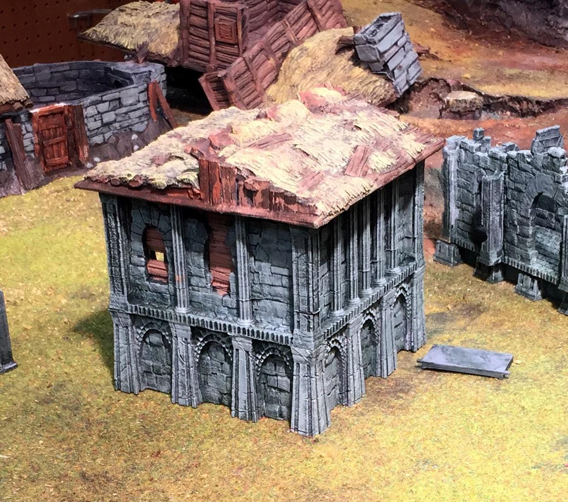 Ruins and Bandit Hideout by GameScape3D - 3D Printed Tabletop Terrain, Perfect for Wargames, Board Games, RPGs