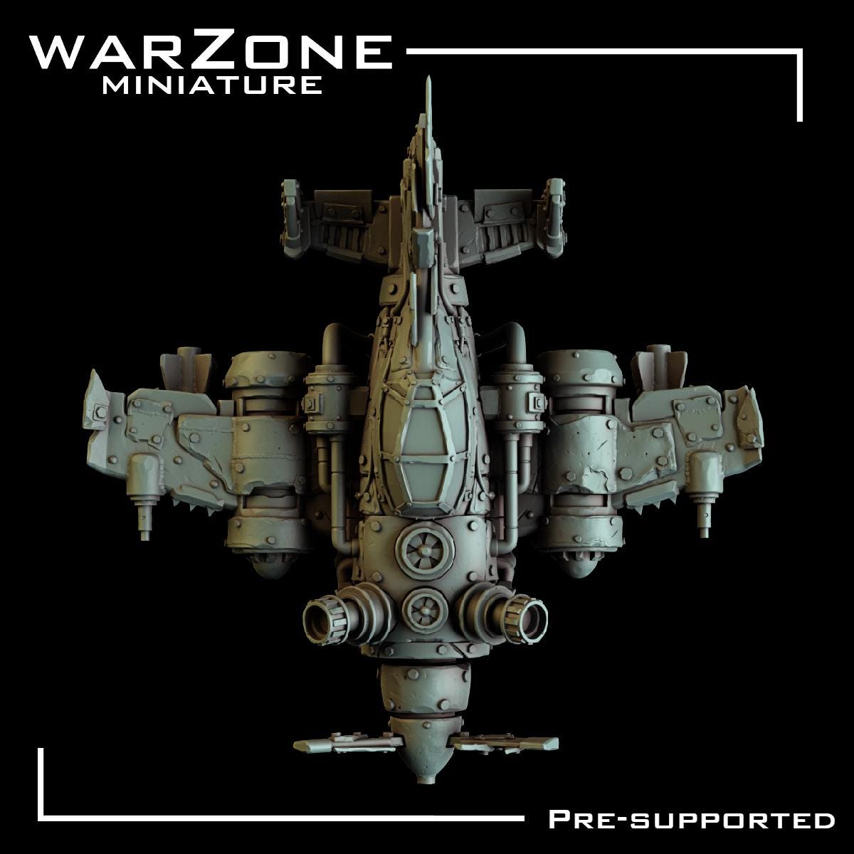 Orc Rustfang Flyer, Grimdark Orkish Menace Sculpted by WarZone Miniature, Scaled for Sci-Fi Miniature Wargames