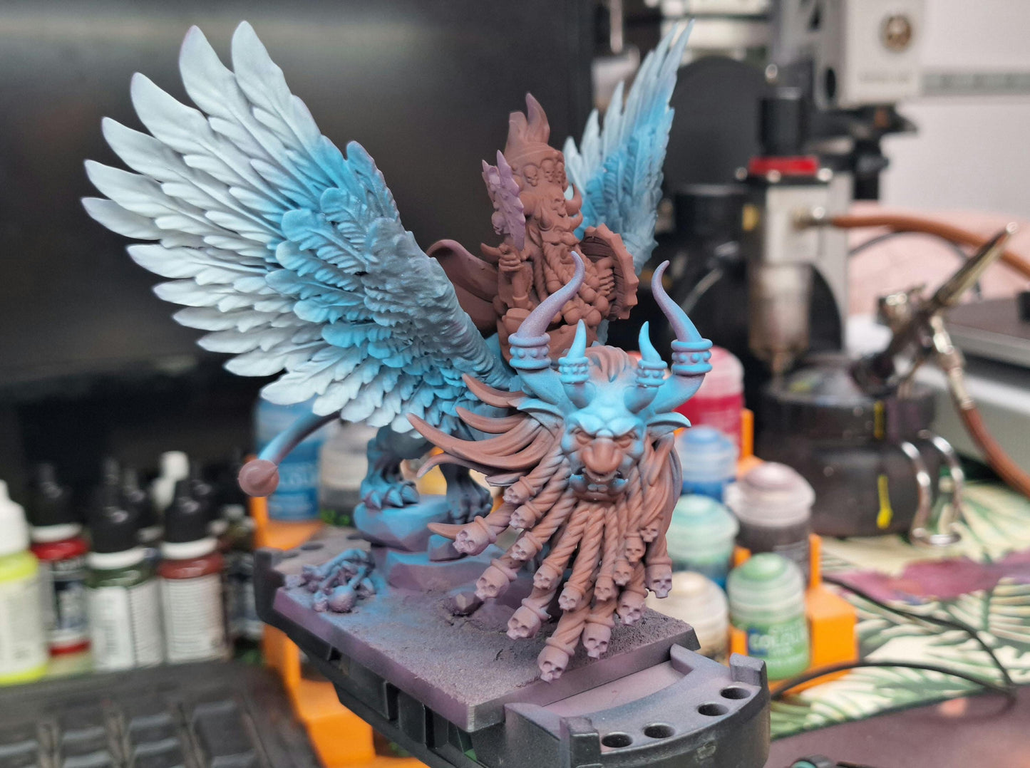 Lammasu Dark Dwarf, Fantasy Skirmish Miniatures by MoM Miniatures, perfect for Fantasy Wargames and RPGs