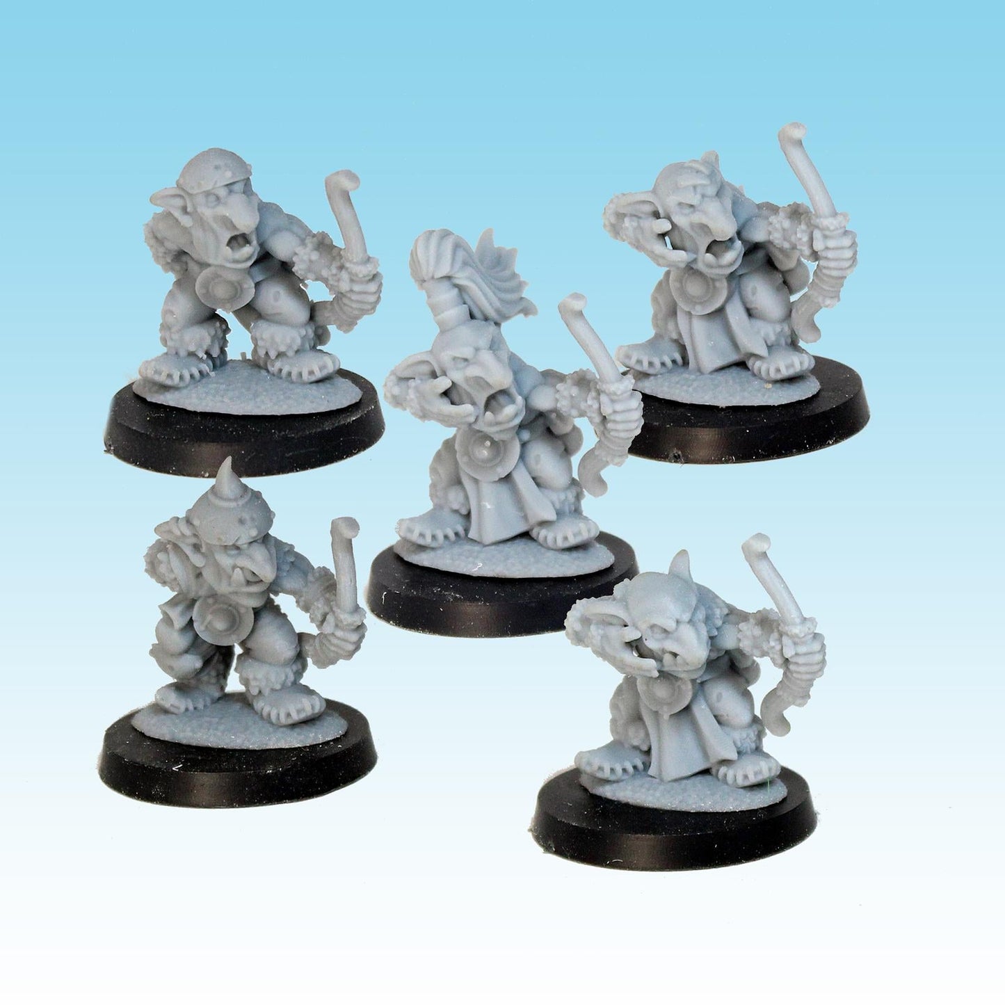 Goblin Archers, Fantasy Skirmish Miniatures by MoM Miniatures, perfect for Fantasy Wargames and RPGs