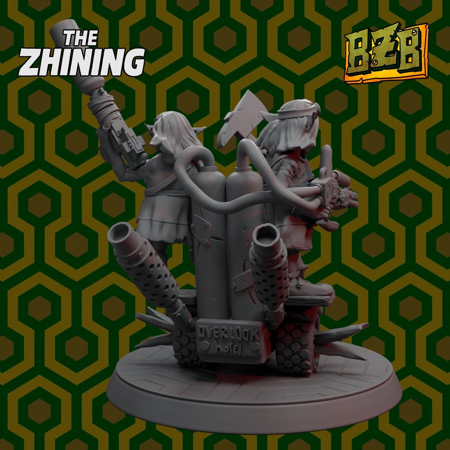 Trio Overlook, The Zhining, Movie-inspired Orkish Menace Sculpted by Big Zkreen Boyz, Grimdark Compatible, Scaled for Sci-Fi Wargames