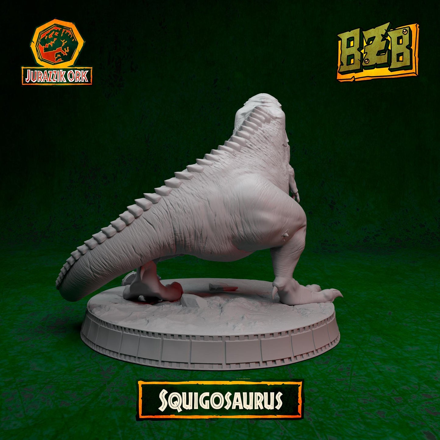 Squigosaurus, Jurazzik Ork, Movie-inspired Orkish Menace Sculpted by Big Zkreen Boyz, Grimdark Compatible, Scaled for Sci-Fi Wargames