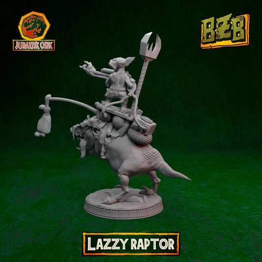 Lazzy Squigoraptor, Jurazzik Ork, Movie-inspired Orkish Menace Sculpted by Big Zkreen Boyz, Grimdark Compatible, Scaled for Sci-Fi Wargames