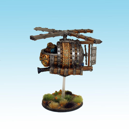 Dwarf Barrelflyer, Fantasy Skirmish Miniatures by MoM Miniatures, perfect for Fantasy Wargames and RPGs