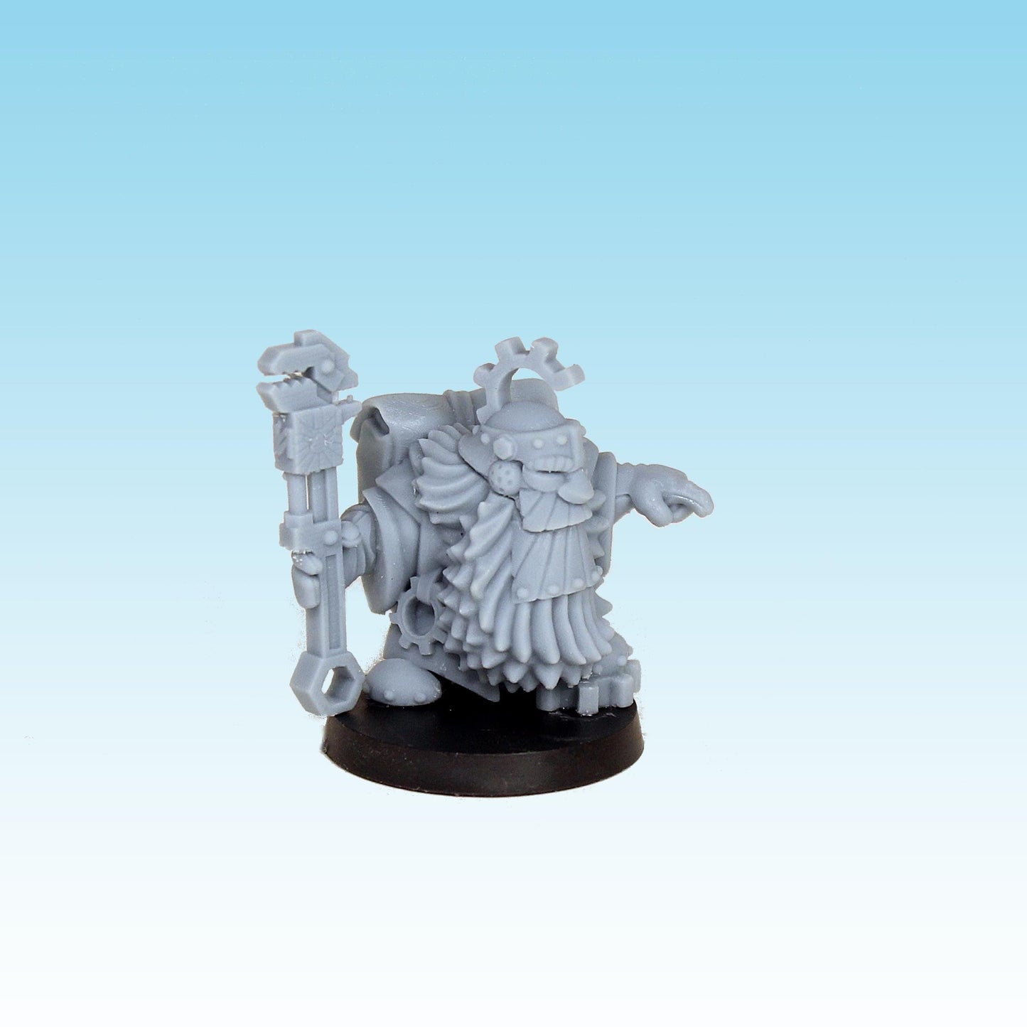 Dwarf Engineer Mask and Spanner, Fantasy Skirmish Miniatures by MoM Miniatures, perfect for Fantasy Wargames and RPGs