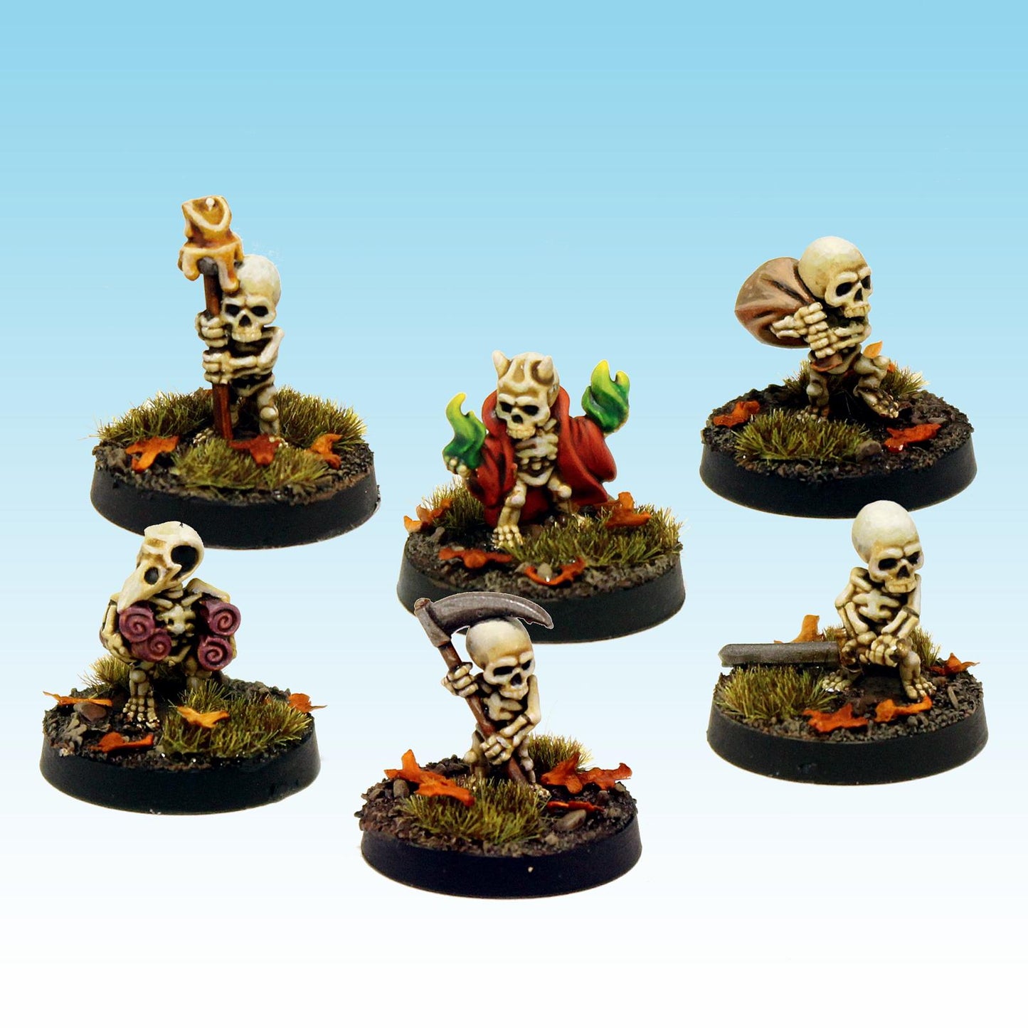 Skeleton Familiars, Fantasy Skirmish Miniatures by MoM Miniatures, perfect for Fantasy Wargames and RPGs