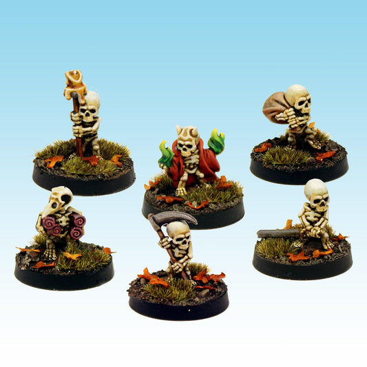 Skeleton Familiars, Fantasy Skirmish Miniatures by MoM Miniatures, perfect for Fantasy Wargames and RPGs