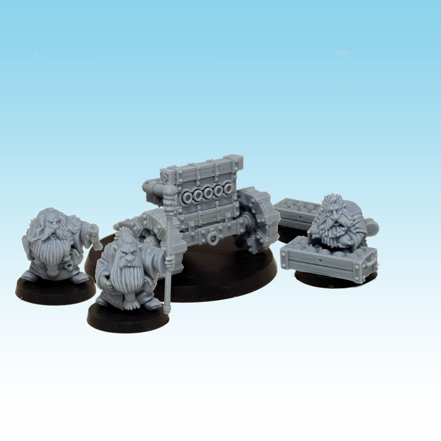 Dwarf Organ Cannon, Fantasy Skirmish Miniatures by MoM Miniatures, perfect for Fantasy Wargames and RPGs