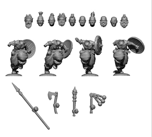 Barbarian Levies, Fantasy Skirmish Miniatures by MoM Miniatures, perfect for Fantasy Wargames and RPGs