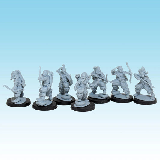 Barbarian Bow Levies, Fantasy Skirmish Miniatures by MoM Miniatures, perfect for Fantasy Wargames and RPGs