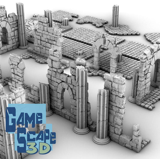 Scatter Ruins and Watch Post by GameScape3D - 3D Printed Tabletop Terrain, Perfect for Wargames, Role playing games, Tabletop games