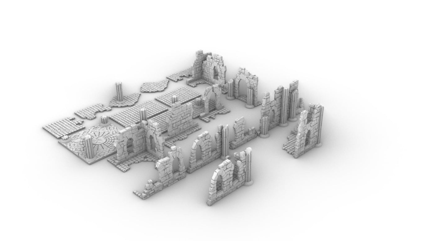 Scatter Ruins and Watch Post by GameScape3D - 3D Printed Tabletop Terrain, Perfect for Wargames, Role playing games, Tabletop games