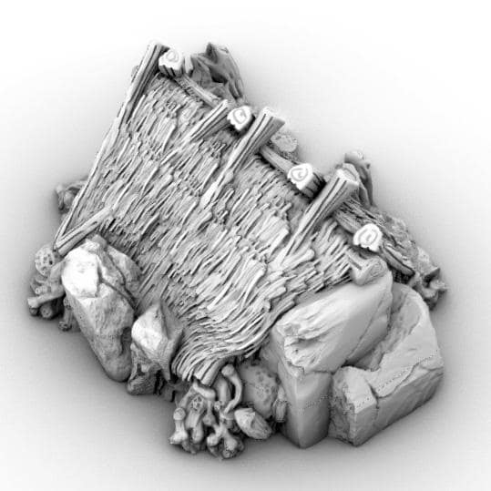 Goblin Swamp Shack by GameScape3D - 3D Printed Tabletop Terrain, Perfect for Wargames, Board Games, RPGs