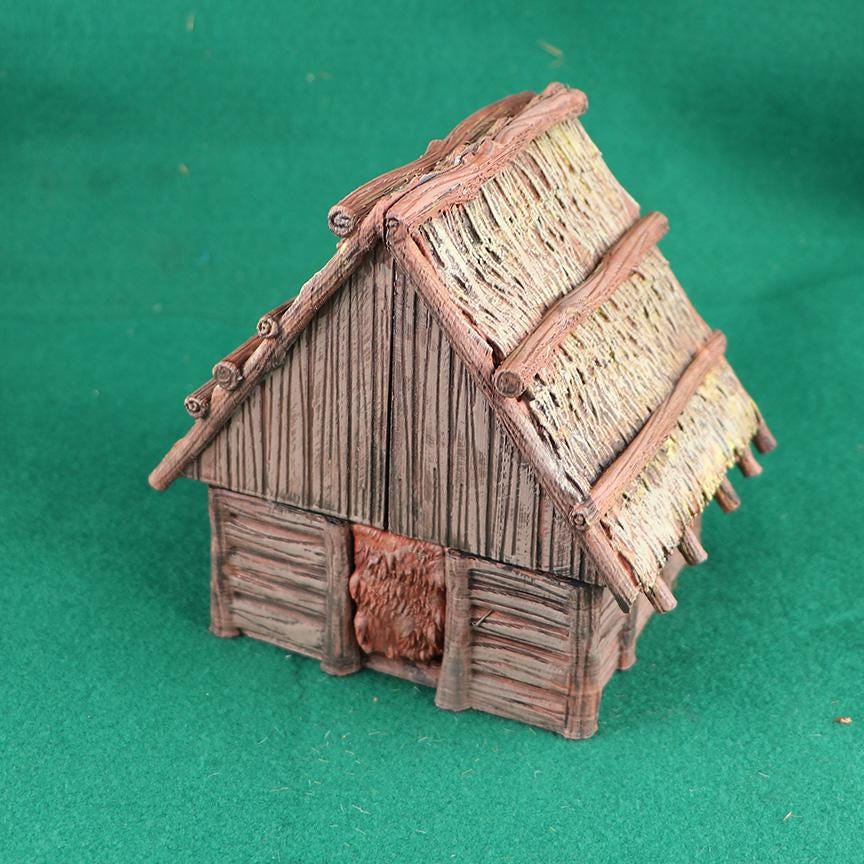 Tool Shed with Slide in Walls by GameScape3D - 3D Printed Tabletop Terrain, Perfect for Wargames, Board Games, RPGs