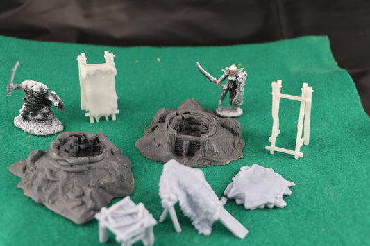 Tanning Work Site by GameScape3D - 3D Printed Tabletop Terrain, Perfect for Wargames, Board Games, RPGs