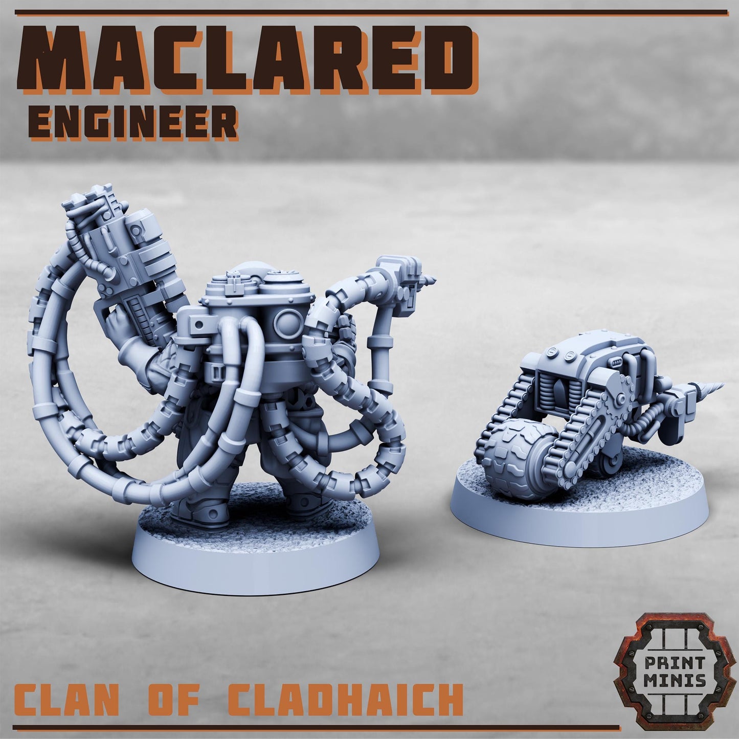 Maclared, Engineer - Clan of Cladhaich -  Sci-Fi Grimdark Space Dwarf Mercenaries by Print Minis