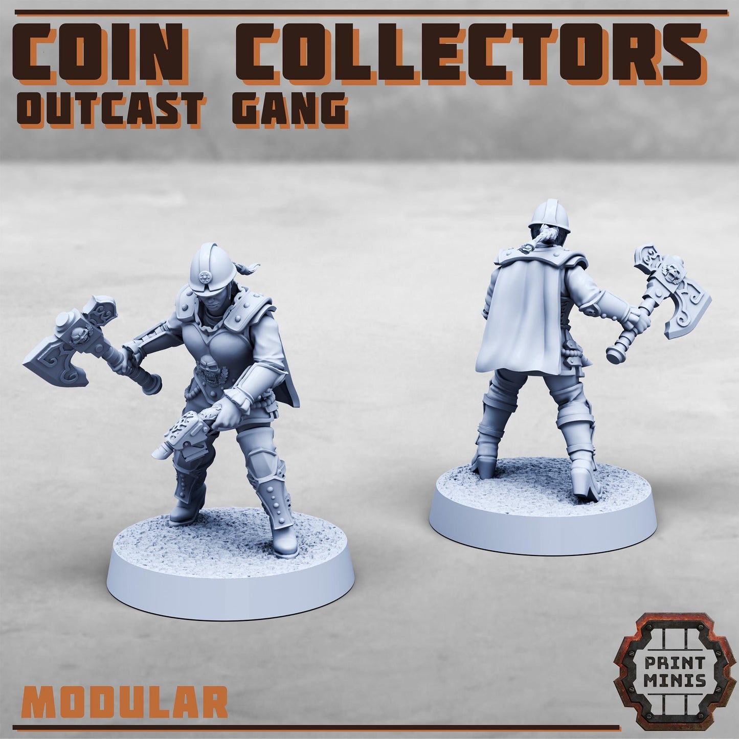 Coin Collectors - Outcast Gang -  Sci-Fi Grimdark  Tax Collector Mercenaries by Print Minis