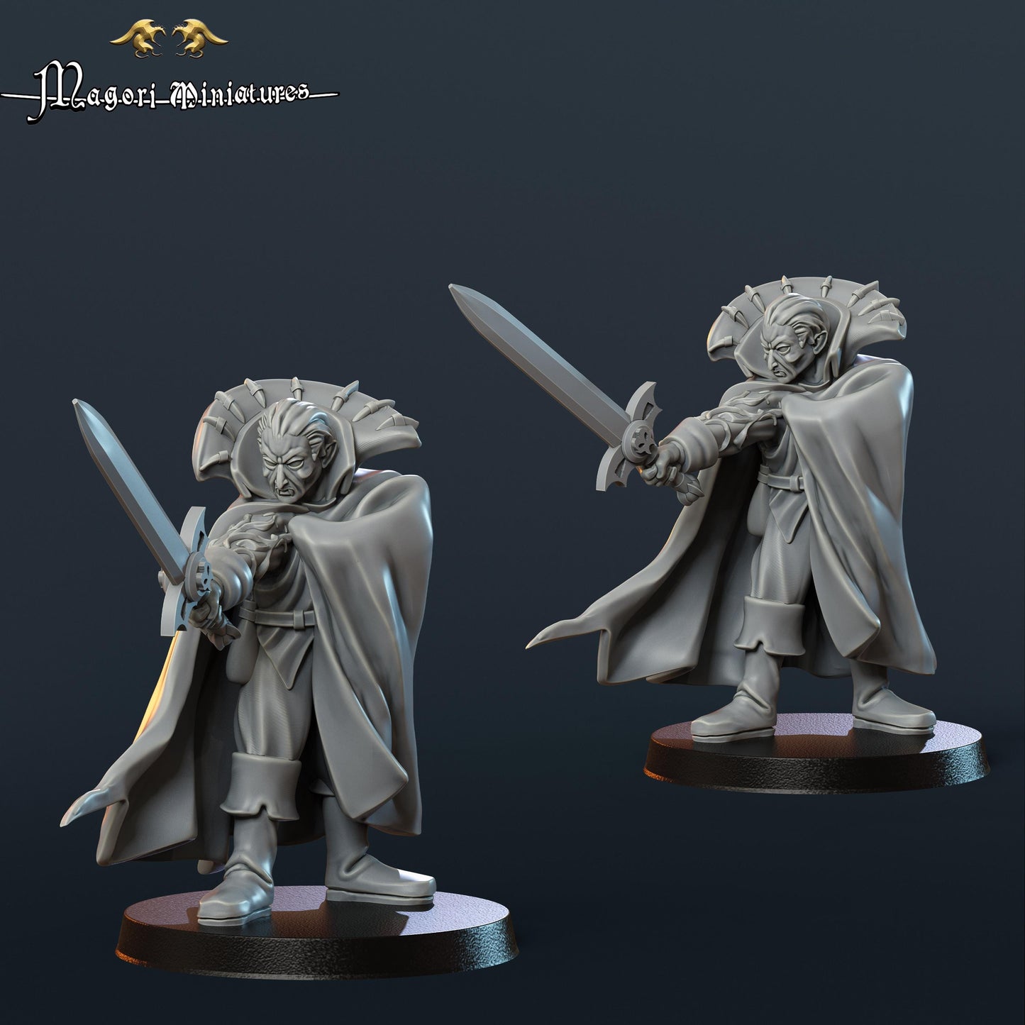 Undead Warband, Vampire, Necromancer, Wolves, Ghouls, Fantasy Skirmish by Magori Miniatures, perfect for Fantasy Wargames and RPGs