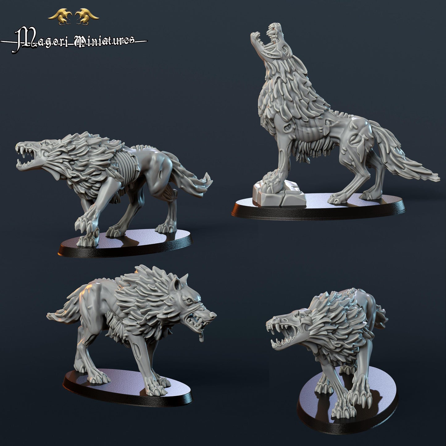 Undead Warband, Vampire, Necromancer, Wolves, Ghouls, Fantasy Skirmish by Magori Miniatures, perfect for Fantasy Wargames and RPGs