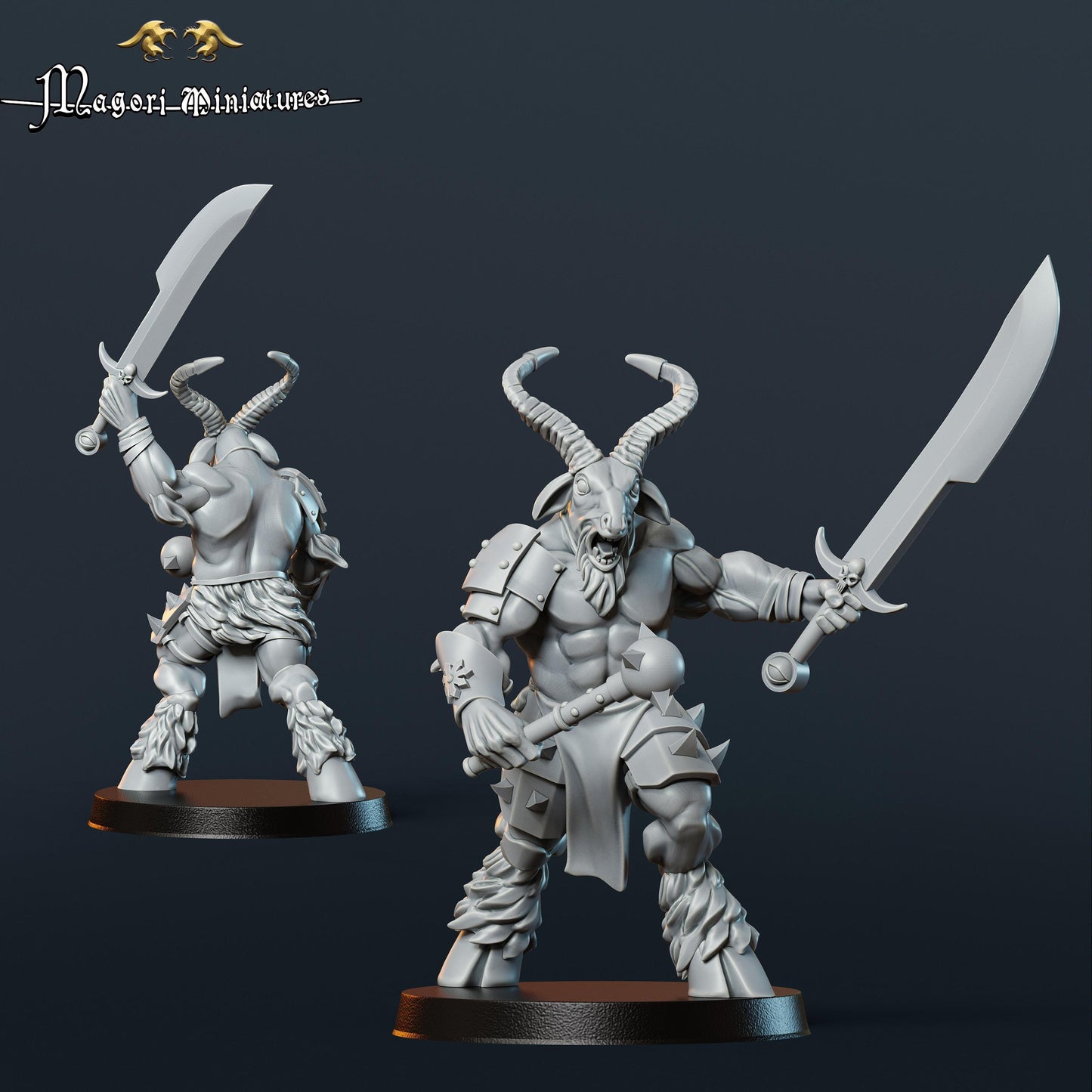 Grimdark cultists, Fantasy Skirmish Miniatures by Magori Miniatures, perfect for Fantasy Wargames and RPGs