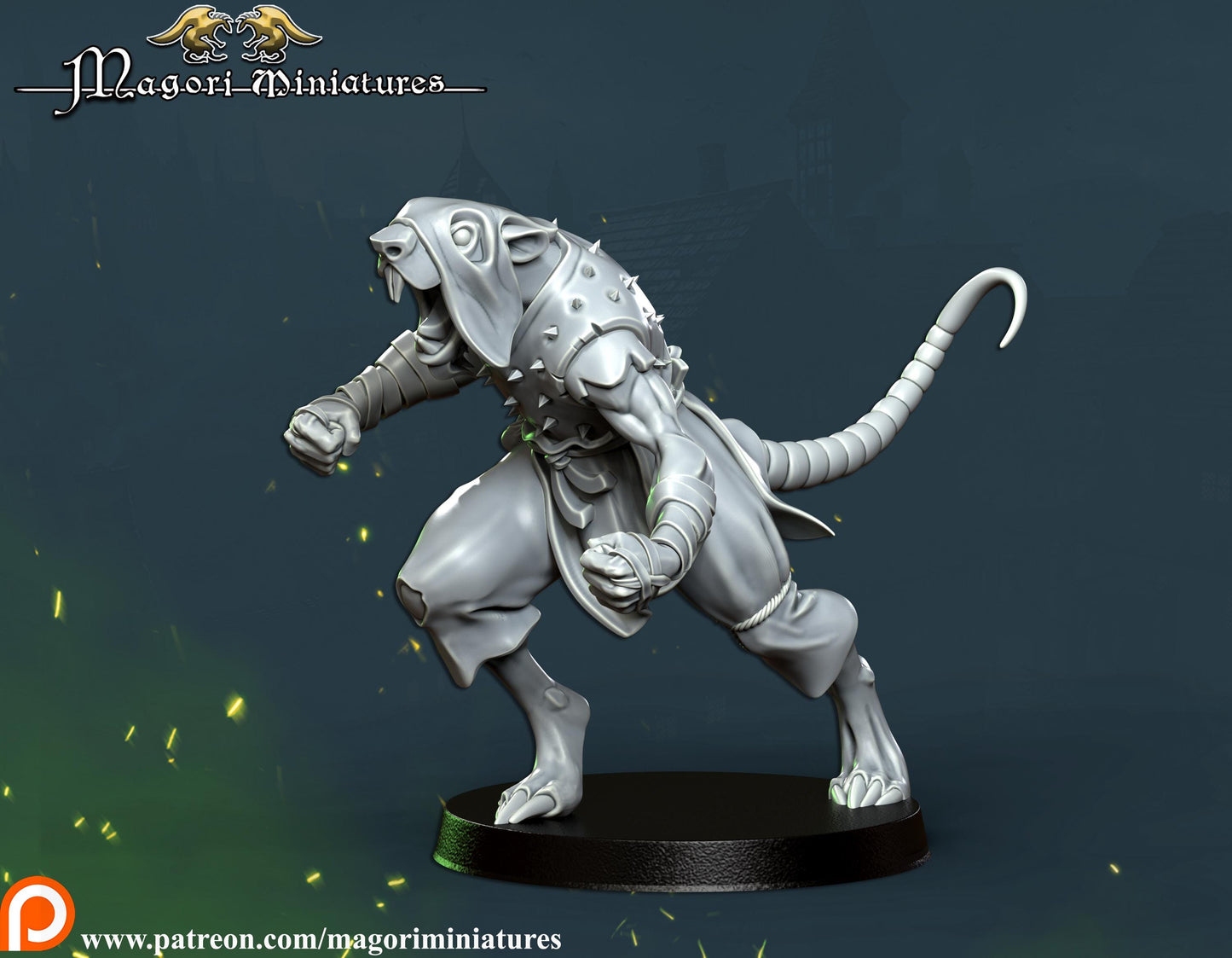 Ratfolk Runners, Fantasy Skirmish Miniatures by Magori Miniatures, perfect for Fantasy Wargames and RPGs