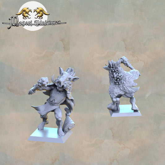 Kobold Chief, Fantasy Skirmish Miniatures by Magori Miniatures, perfect for Fantasy Wargames and RPGs