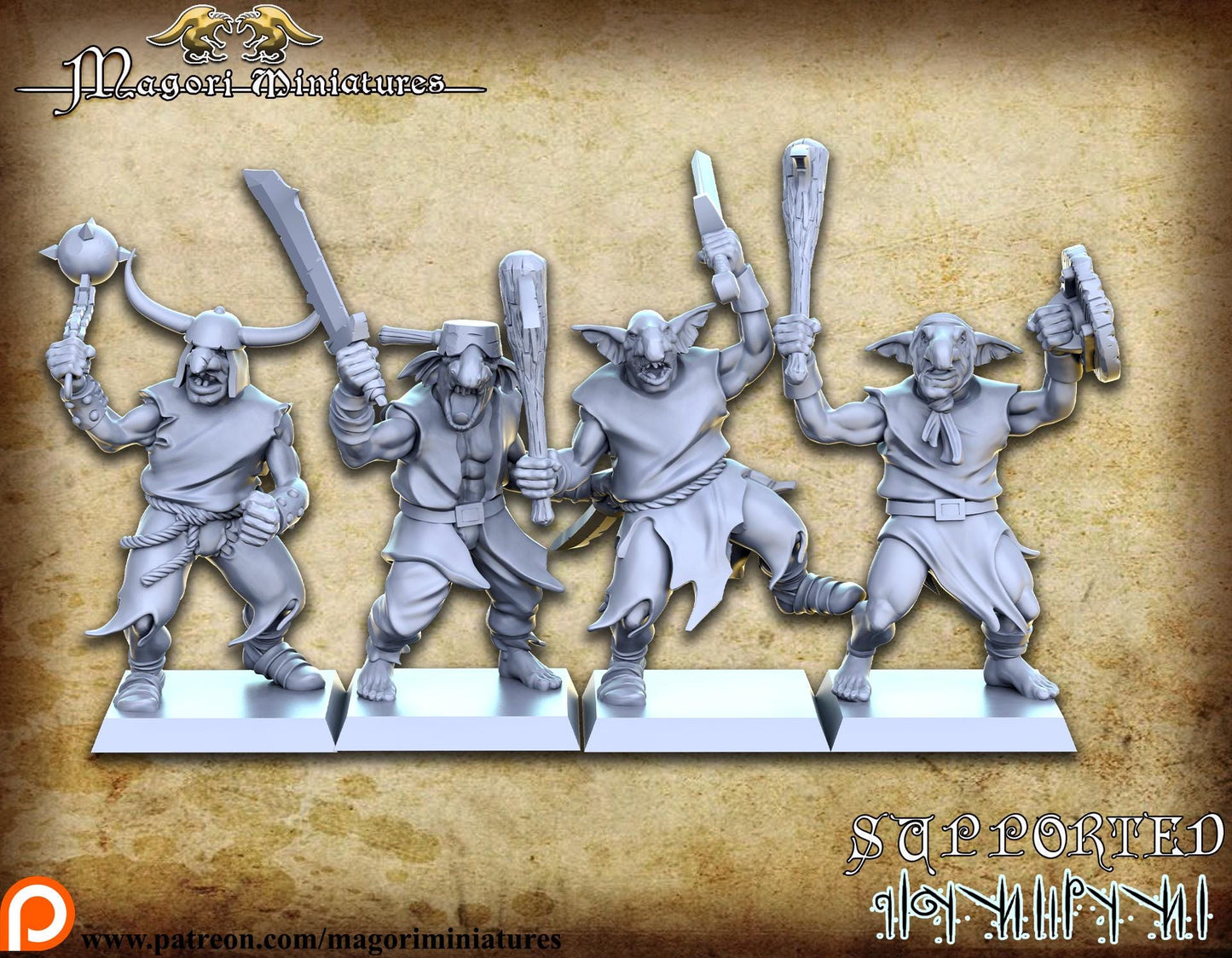 Kobold Pack, Fantasy Skirmish Miniatures by Magori Miniatures, perfect for Fantasy Wargames and RPGs