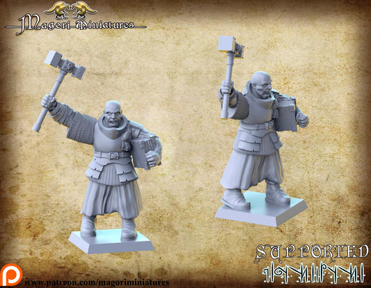 Priest of the Hammer God, Fantasy Skirmish Miniatures by Magori Miniatures, perfect for Fantasy Wargames and RPGs