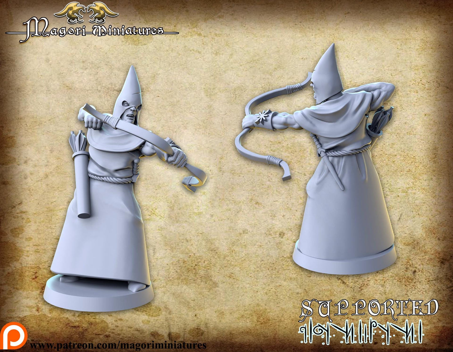 Brethren Archer, Fantasy Skirmish Miniatures by Magori Miniatures, perfect for Fantasy Wargames and RPGs