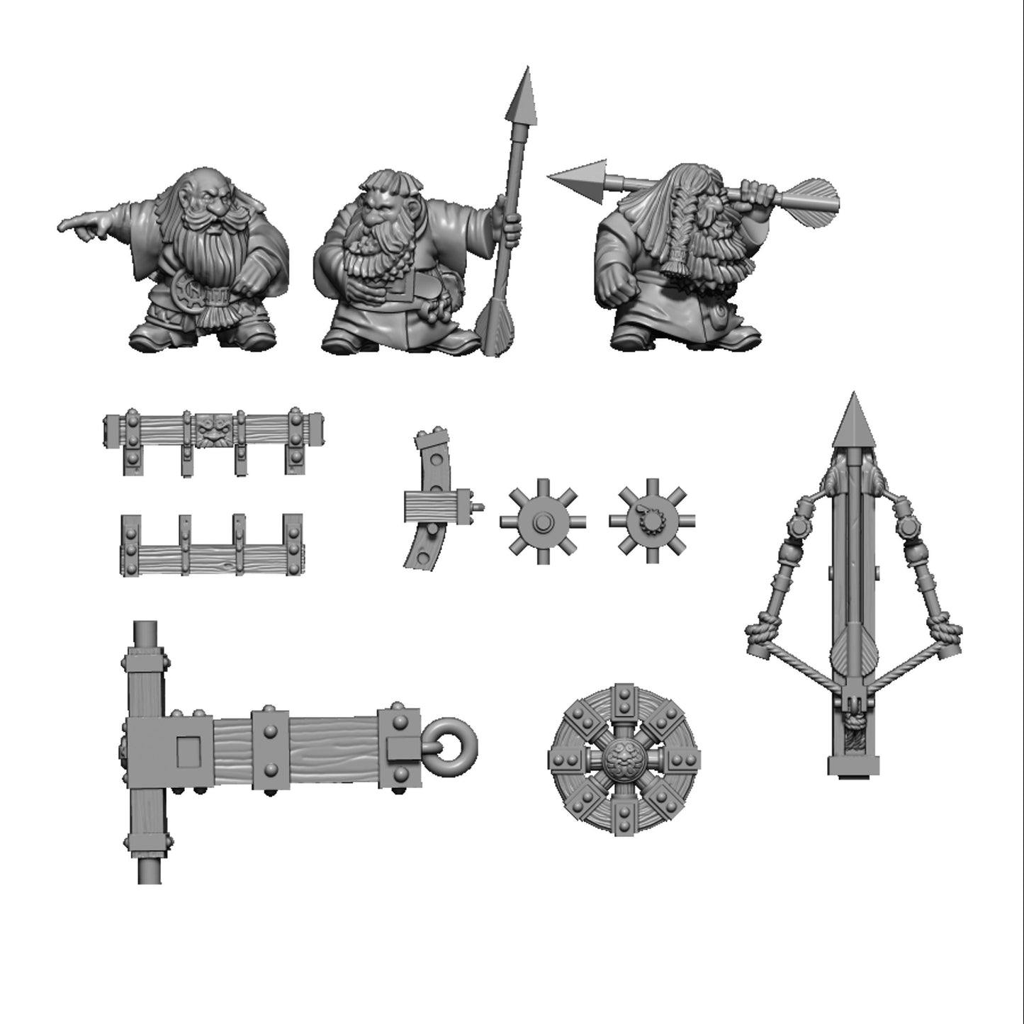 Dwarf Bolt Launcher, Fantasy Skirmish Miniatures by MoM Miniatures, perfect for Fantasy Wargames and RPGs