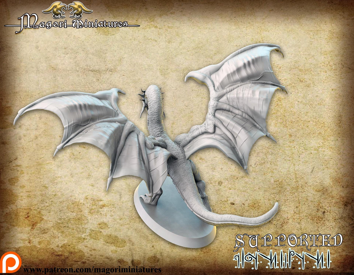 Jabberwock, Fantasy Miniatures by Magori Miniatures, perfect for Fantasy Wargames and RPGs