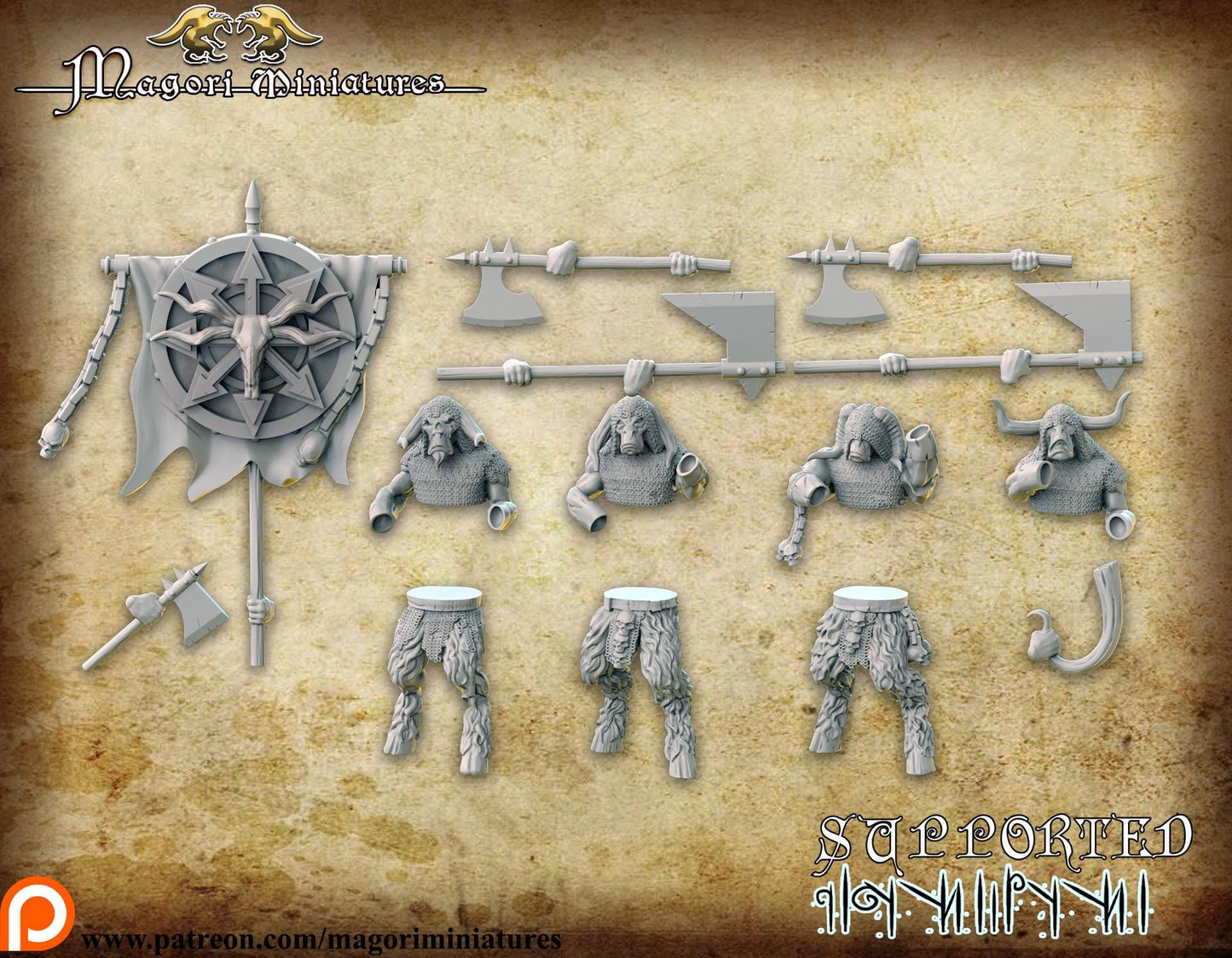 Blood Goat Regiment, Fantasy Miniatures by Magori Miniatures, perfect for Fantasy Wargames and RPGs