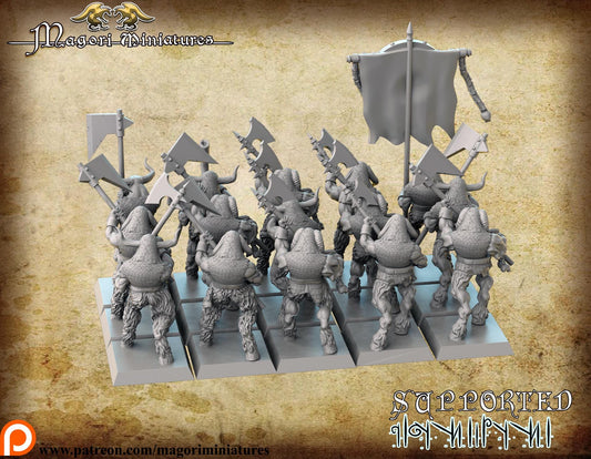 Blood Goat Regiment, Fantasy Miniatures by Magori Miniatures, perfect for Fantasy Wargames and RPGs