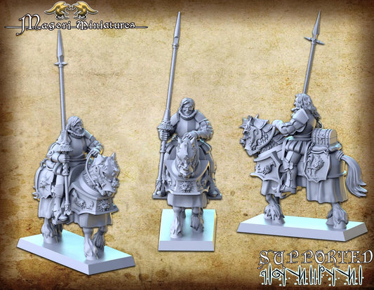 Mounted Paymaster, Fantasy Skirmish Miniatures by Magori Miniatures, perfect for Fantasy Wargames and RPGs