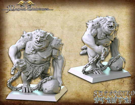 Domesticated Rock Troll, Fantasy Skirmish Miniatures by Magori Miniatures, perfect for Fantasy Wargames and RPGs
