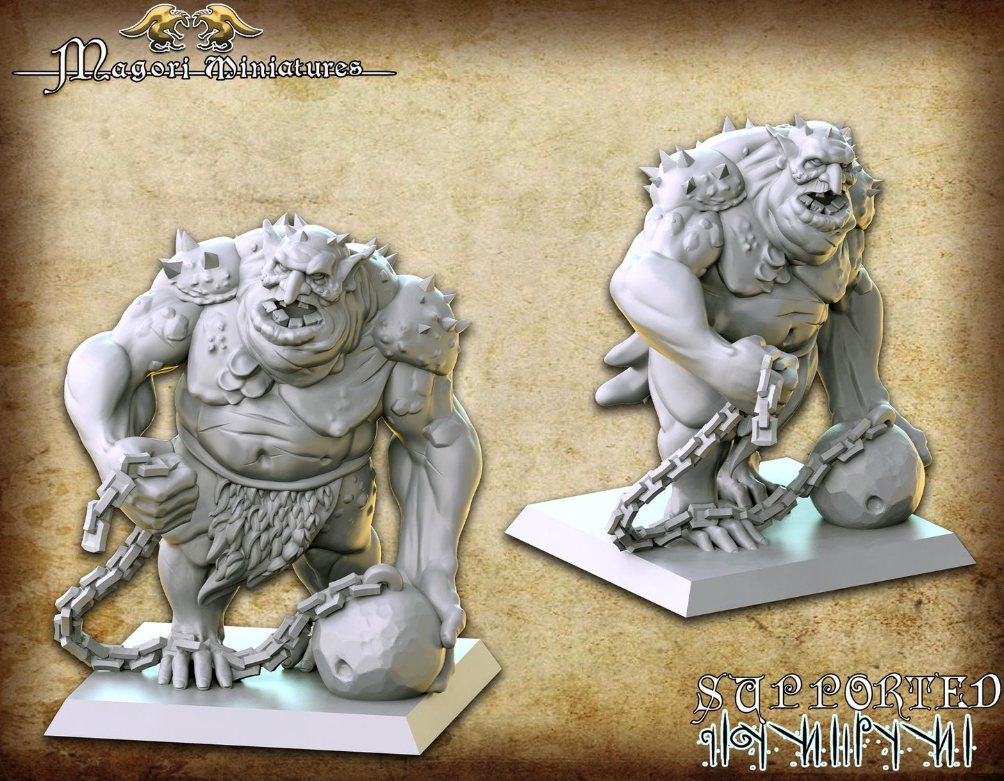 Domesticated Rock Troll, Fantasy Skirmish Miniatures by Magori Miniatures, perfect for Fantasy Wargames and RPGs