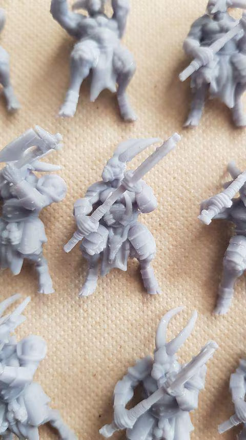 Armoured Goatman Squad, Fantasy Miniatures by Magori Miniatures, perfect for Fantasy Wargames and RPGs