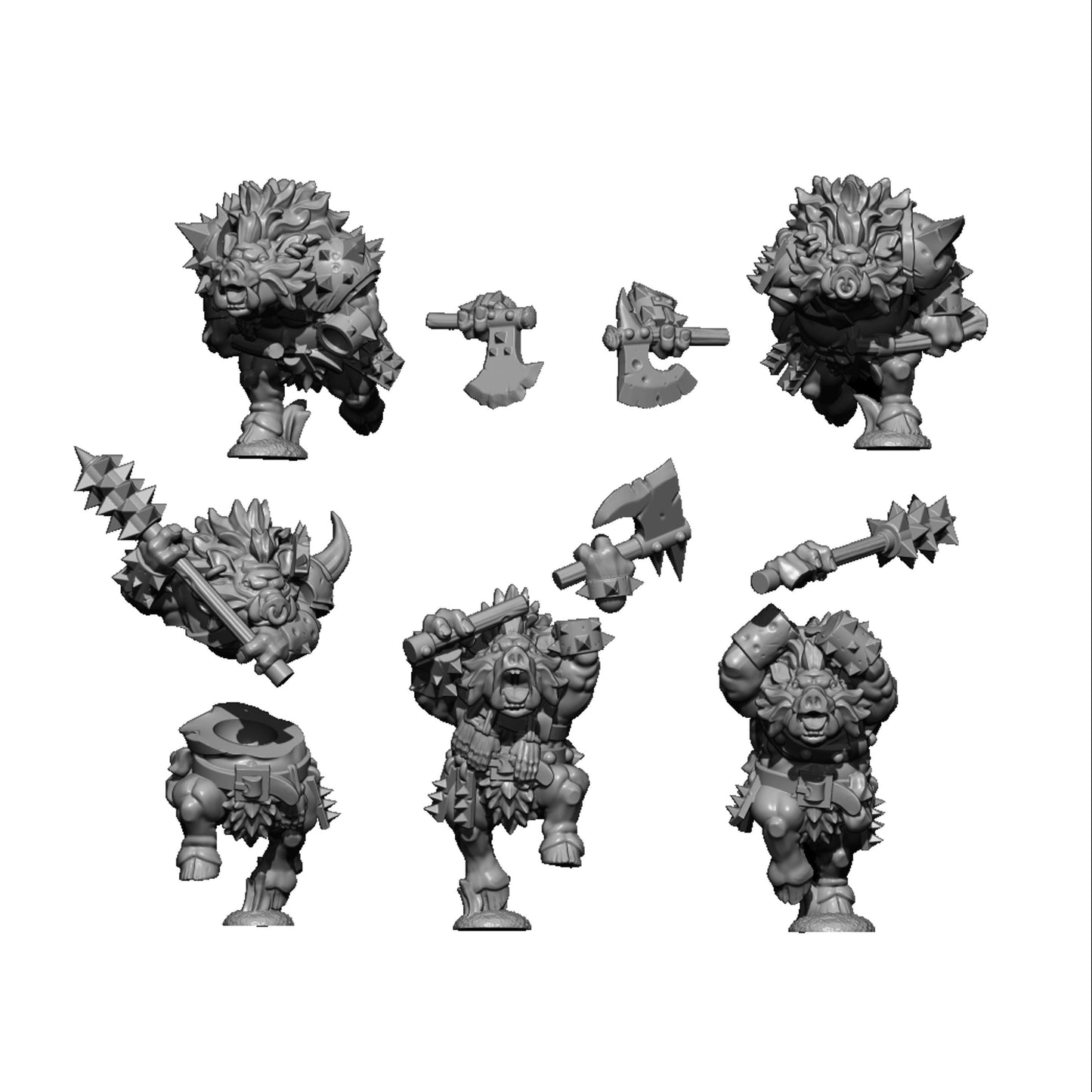 Pigmen Warriors, Fantasy Skirmish Miniatures by MoM Miniatures, perfect for Fantasy Wargames and RPGs