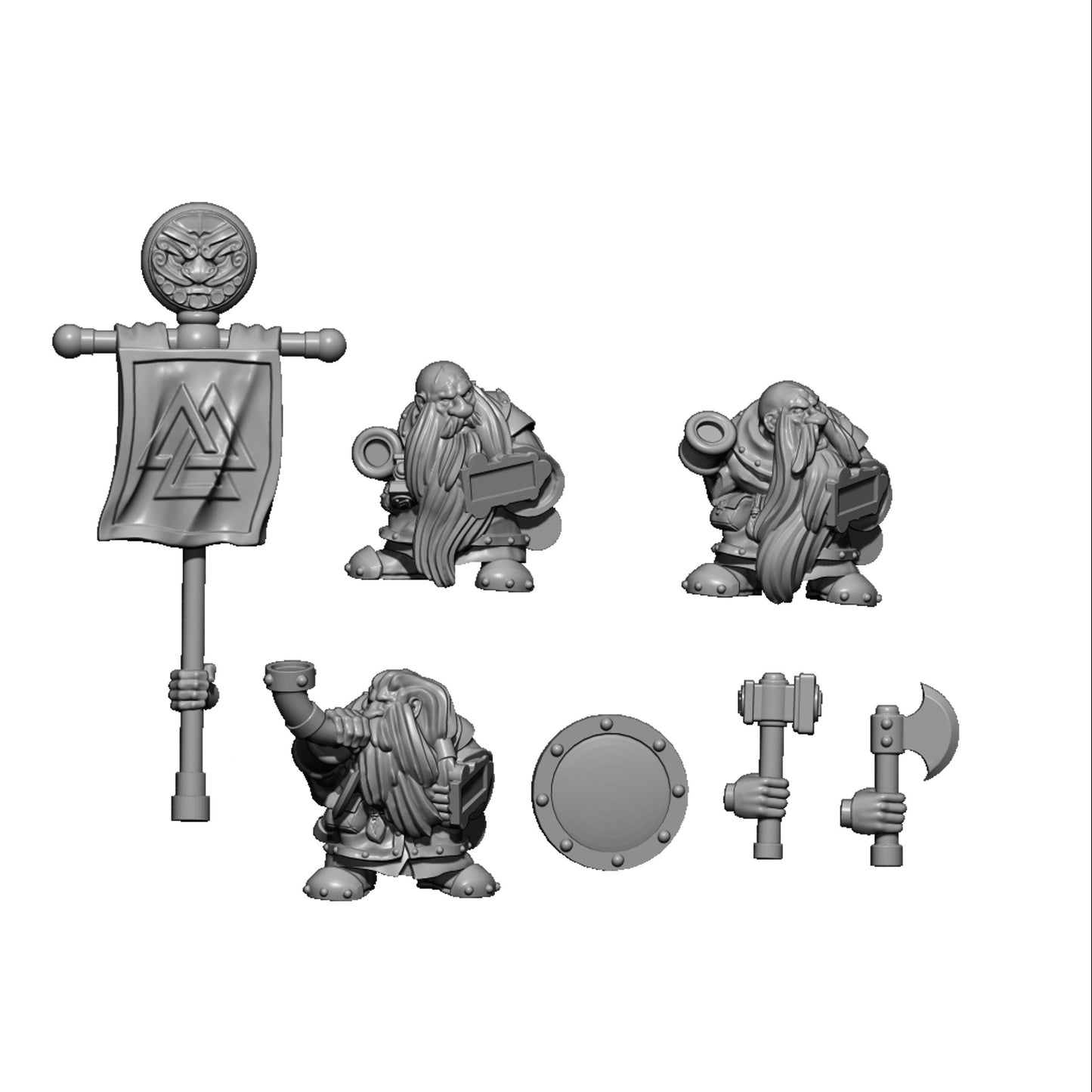 Clan Dwarves, Fantasy Skirmish Miniatures by MoM Miniatures, perfect for Fantasy Wargames and RPGs