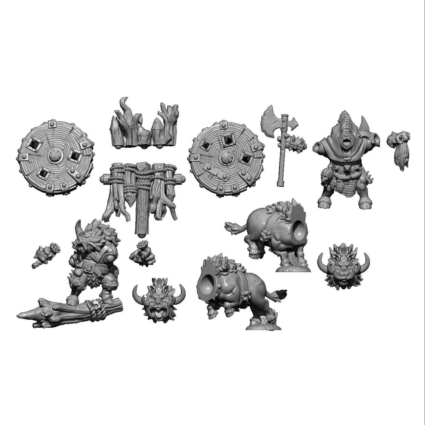 Pigmen Cart, Fantasy Skirmish Miniatures by MoM Miniatures, perfect for Fantasy Wargames and RPGs