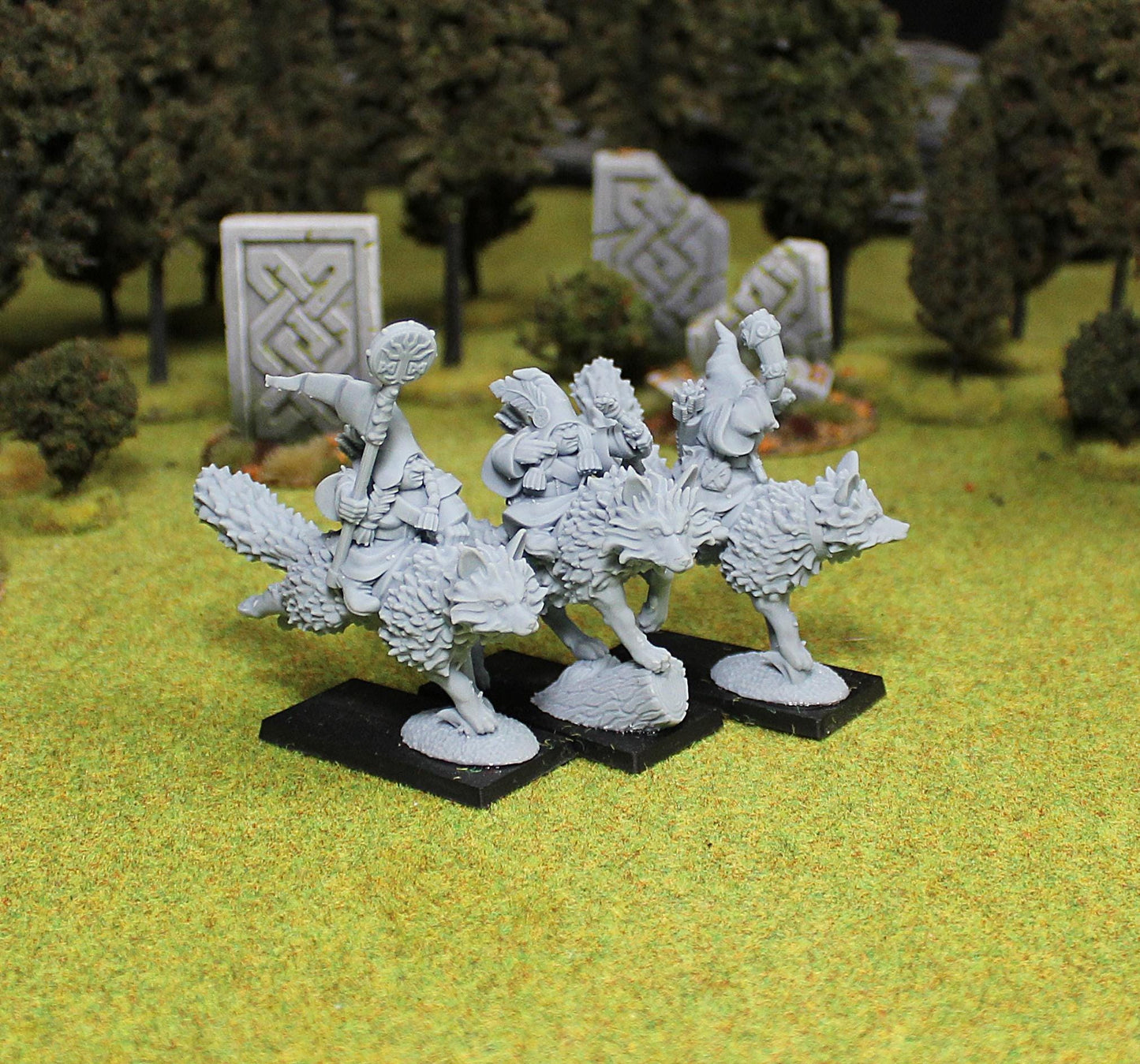 Dwarf Ranger on Fox, Fantasy Skirmish Miniatures by MoM Miniatures, perfect for Fantasy Wargames and RPGs