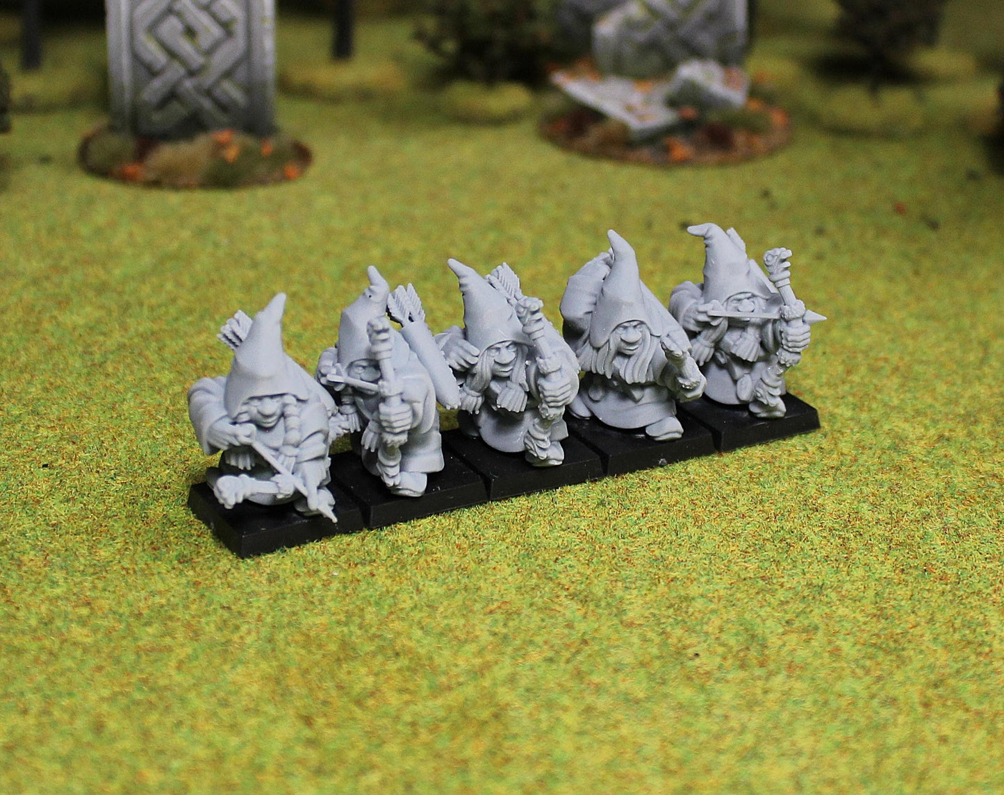 Dwarven Rangers with Bow, Fantasy Skirmish Miniatures by MoM Miniatures, perfect for Fantasy Wargames and RPGs