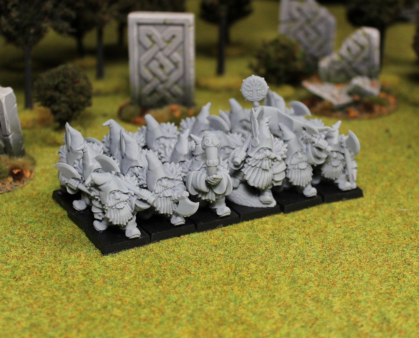 Dwarven Rangers with Axes, Fantasy Skirmish Miniatures by MoM Miniatures, perfect for Fantasy Wargames and RPGs