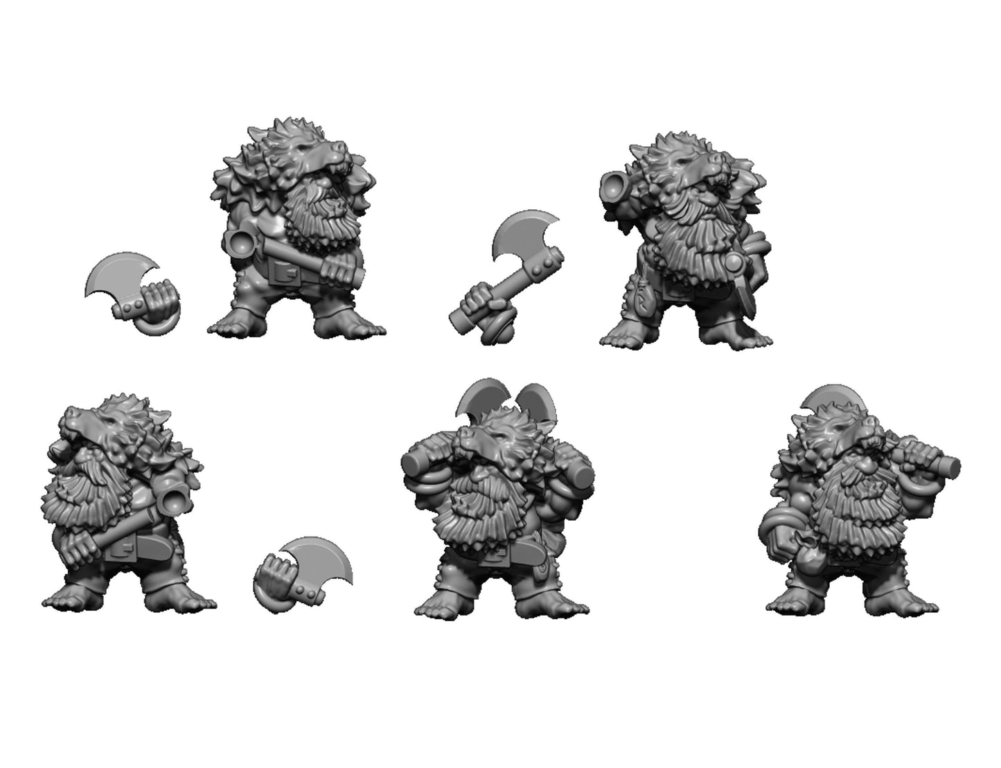 Slayers Ranger Dwarves, Fantasy Skirmish Miniatures by MoM Miniatures, perfect for Fantasy Wargames and RPGs