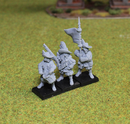 Bornland Harquebusiers, Fantasy Skirmish Miniatures by MoM Miniatures, perfect for Fantasy Wargames and RPGs