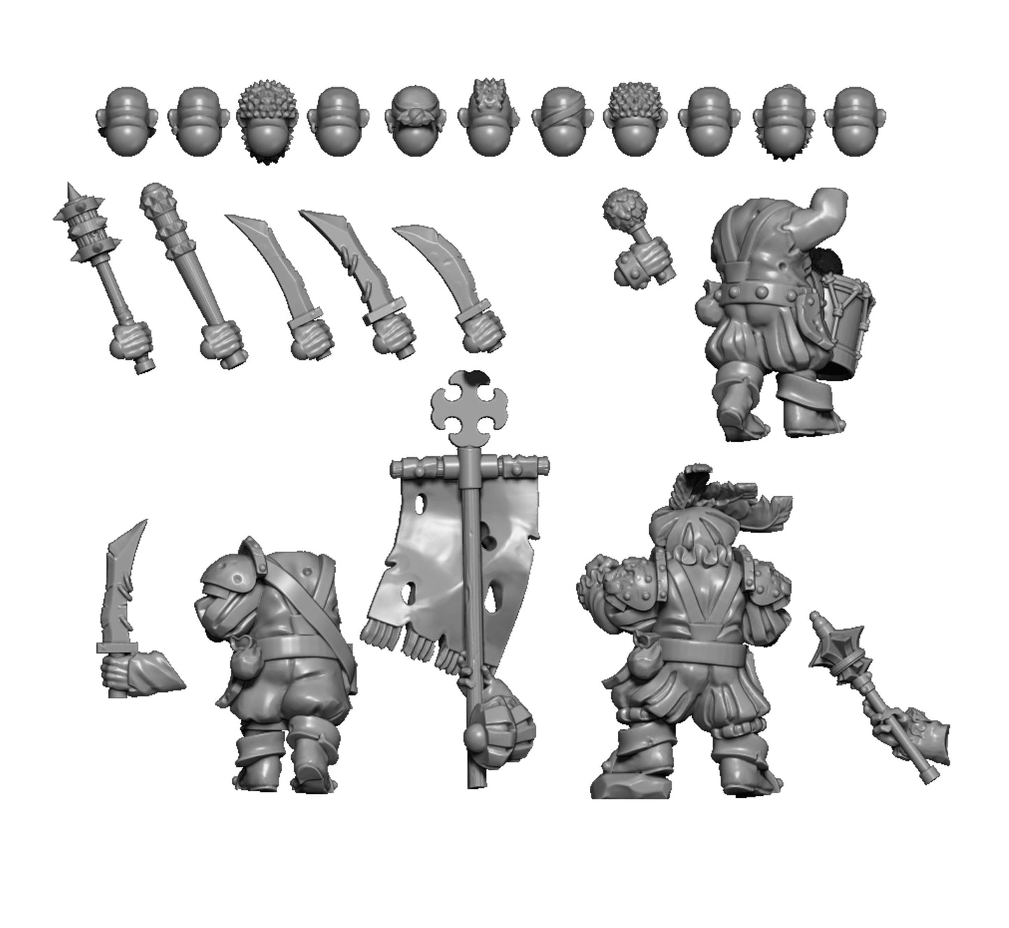Imperial Ogres, Fantasy Skirmish Miniatures by MoM Miniatures, perfect for Fantasy Wargames and RPGs
