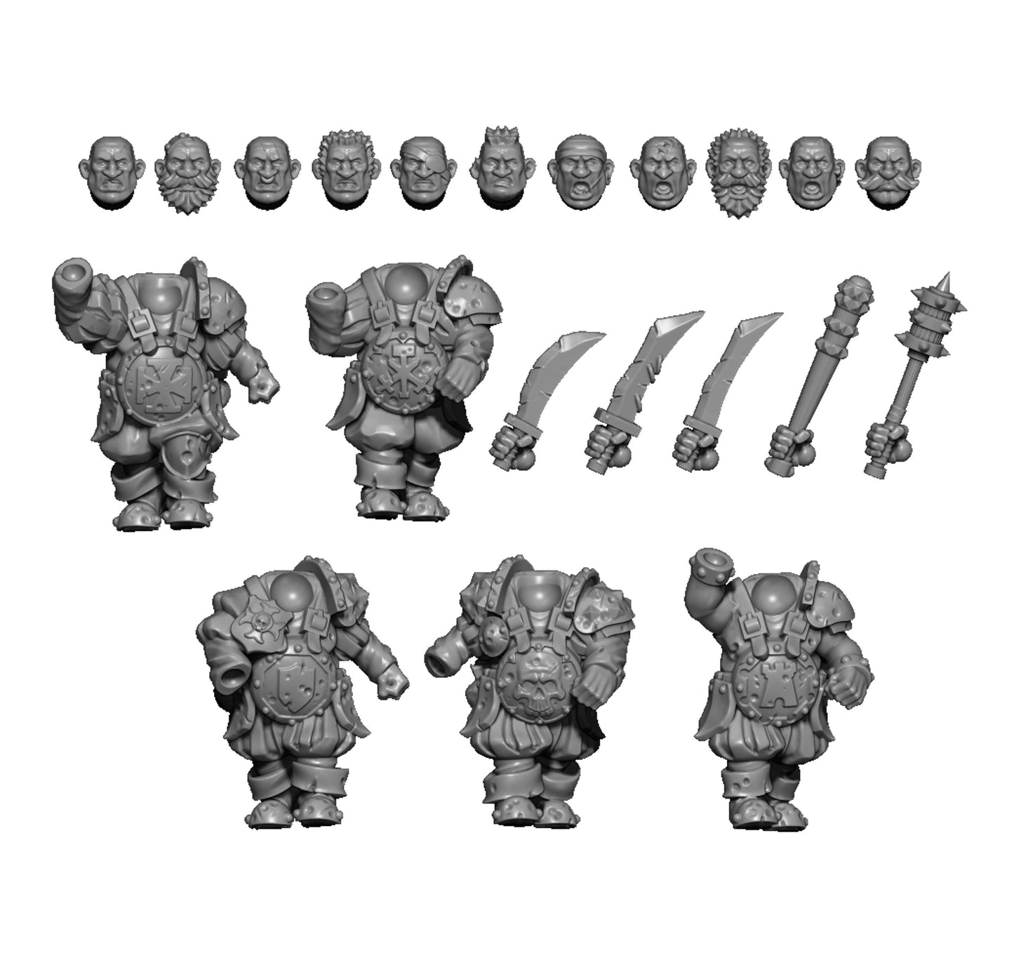 Imperial Ogres, Fantasy Skirmish Miniatures by MoM Miniatures, perfect for Fantasy Wargames and RPGs
