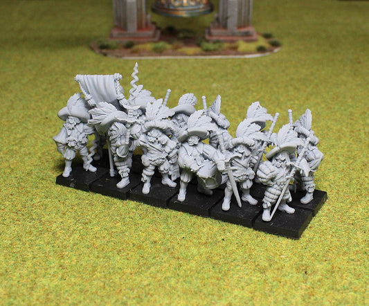 Bornland Greatswords, Fantasy Skirmish Miniatures by MoM Miniatures, perfect for Fantasy Wargames and RPGs