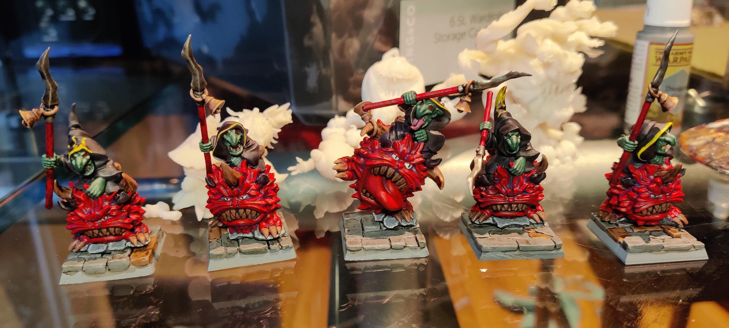 Goblin Nunu Riders, Fantasy Skirmish Miniatures by MoM Miniatures, perfect for Fantasy Wargames and RPGs