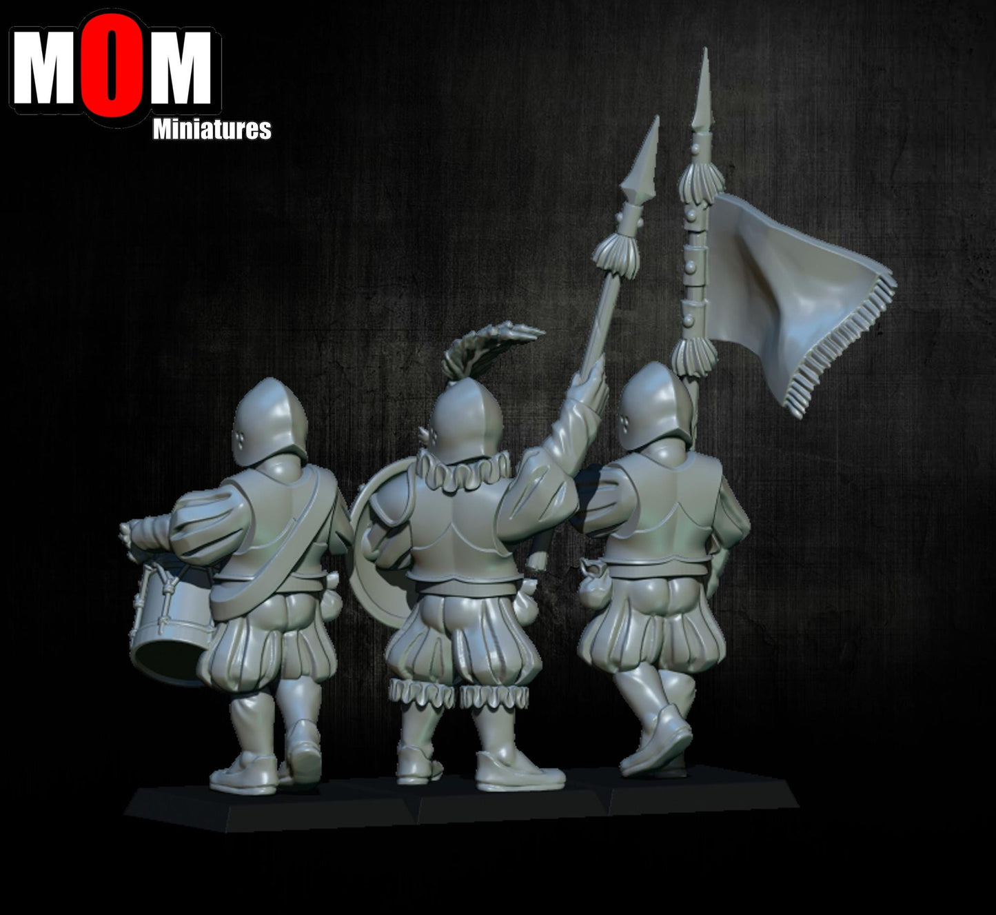 Imperial Spearmen, Fantasy Skirmish Miniatures by MoM Miniatures, perfect for Fantasy Wargames and RPGs